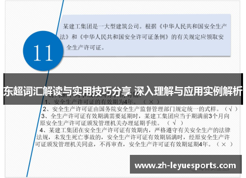 东超词汇解读与实用技巧分享 深入理解与应用实例解析